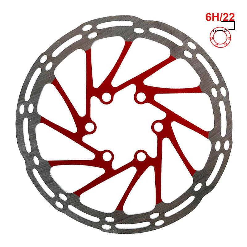 DISCO DE FRENO FLOREADO 140mm ROJO